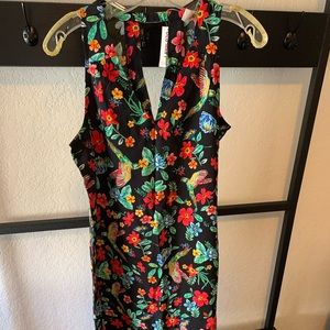 Old Navy black floral print dress. NWT